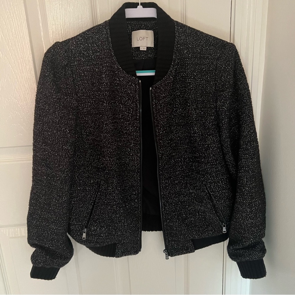 Tweed bomber jacket